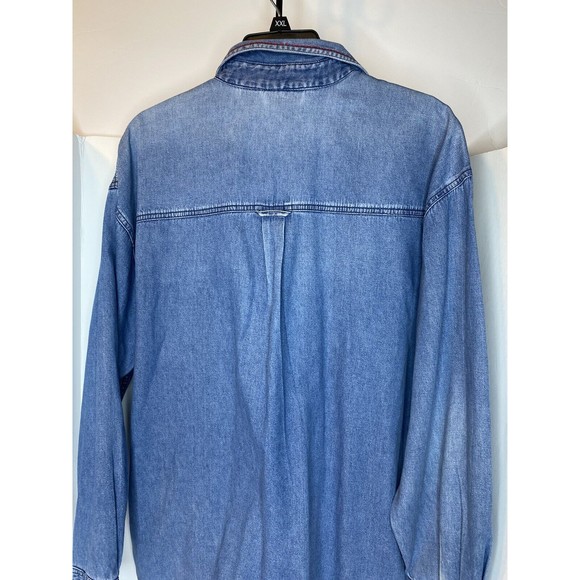 Women’s ‘Solutions Original’ Denim Button Down Dog Size Large - Picture 9 of 16
